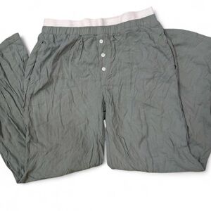 Sincerely Jules Sage Green Lounge Pants with White Waistband
